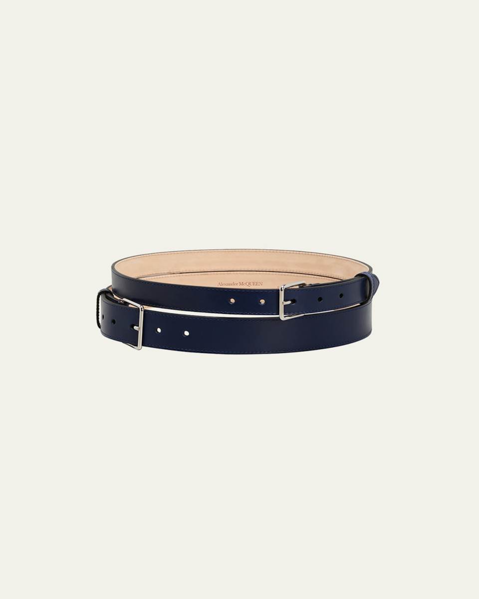 Double Long Leather Belt
